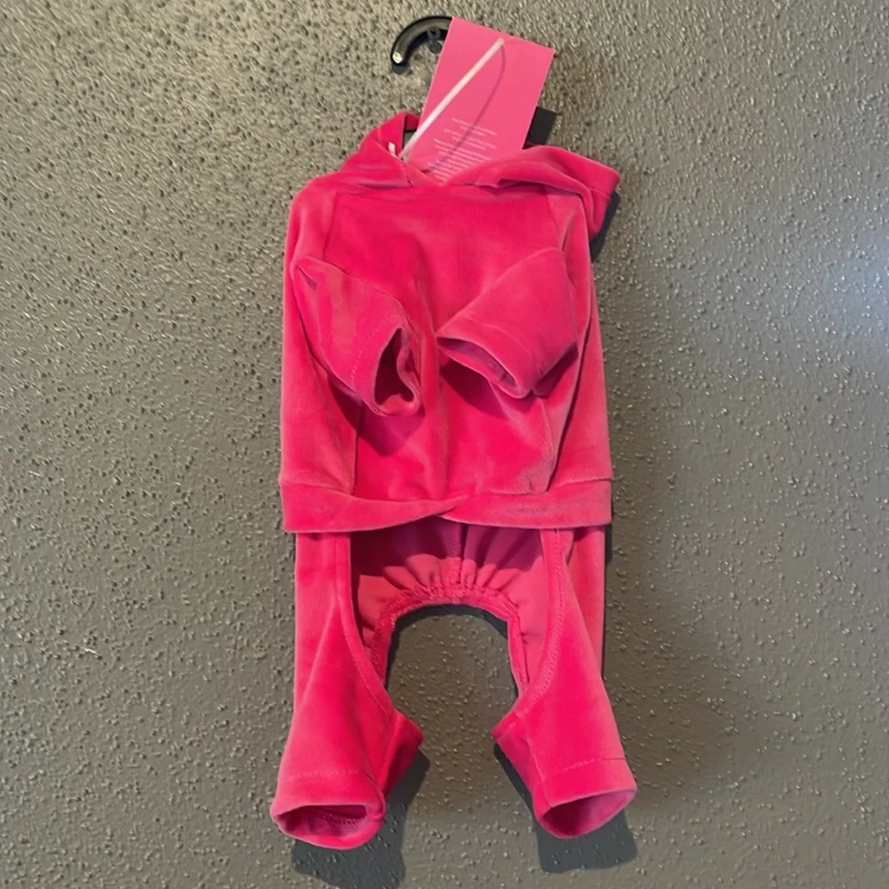 Isaac Mizrahi Doggie Velour Track Suit